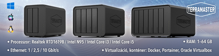 TerraMaster NAS-ok és DAS-ok