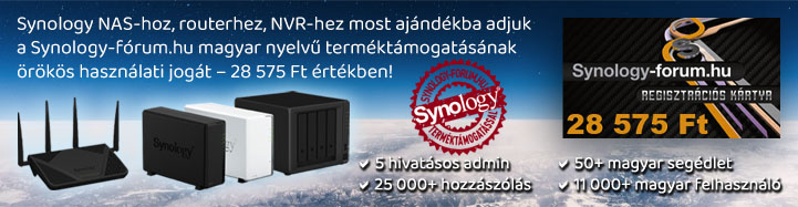 Synology regisztrációs kártya a fórumhoz