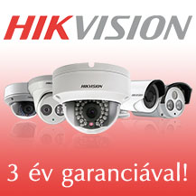 3 év garancia Hikvision kamerákra